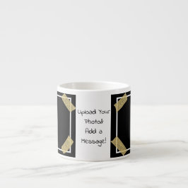 2枚の写真をアップロードして追加する個人用カスタムメッセージ エスプレッソカップ