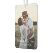 2枚の写真をパーソナライズユニーク記念日 カーエアーフレッシュナー (左)