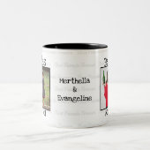 2枚の写真を今すぐ撮り、次にベスティーズBFF ツートーンマグカップ (中央)