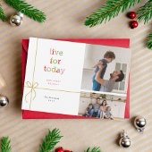 2枚の写真を使った「Live for Today」ホリデーカード シーズンカード