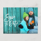 2枚の写真を保存する日付ブラモダンシスクリプトW ポストカード (正面)