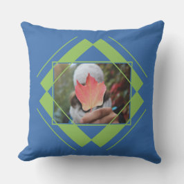 2枚の写真を幾何学的パターン装飾用クッション クッション