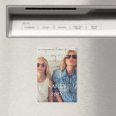 2枚の写真を追加する縦のカスタム文字 マグネット (インサイチュ (食洗機))