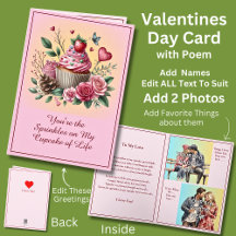 2枚の写真を追加 - バレンタインのカップケーキにスパンコール