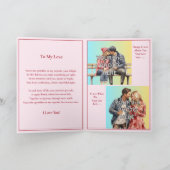 2枚の写真を追加 - バレンタインのカップケーキにスパンコール カード (内部)