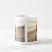 2枚の写真を追加 – 両シンプル面のコラージュ コーヒーマグカップ (中央)