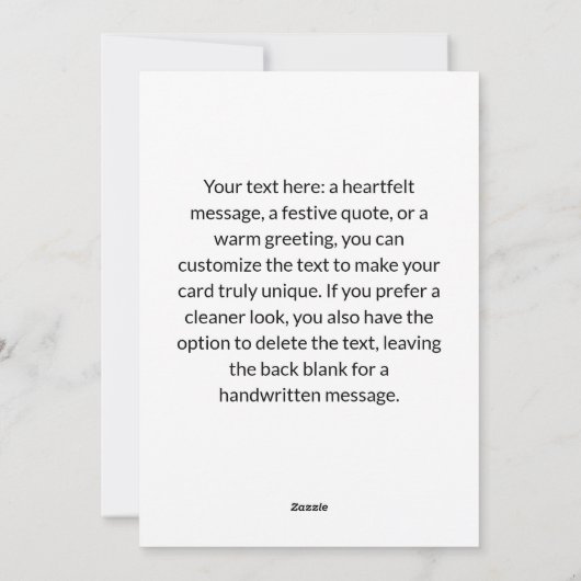 2枚の写真を飾るクリスマスのオーナメント シーズンカード (裏面)