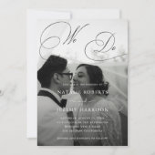 2枚の写真をQRコードカジュアル結婚で 招待状 (正面)