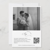 2枚の写真をQRコードカジュアル結婚で 招待状 (裏面)