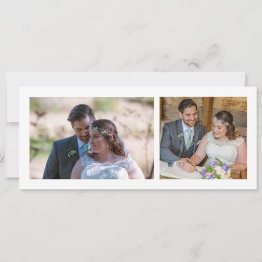 2枚の写真アート花模様蝶ありがとう (裏面)