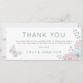 2枚の写真アート花模様蝶ありがとう (正面)