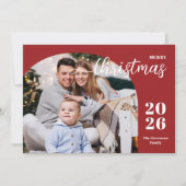 2枚の写真クリスマスアーチミニマモダンリスト シーズンカード (正面)