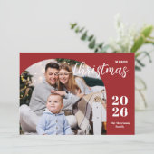 2枚の写真クリスマスアーチミニマモダンリスト シーズンカード (スタンド正面)