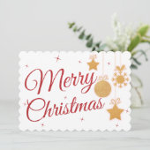 2枚の写真クリスマスオーナメントグリーティングカード (スタンド正面)