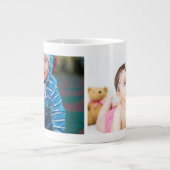 2枚の写真コラージュ|友人の家族企業の| ジャンボコーヒーマグカップ (正面)