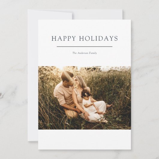 2枚の写真シンプルのとモダン シーズンカード (正面)