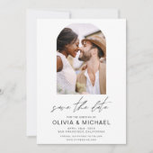 2枚の写真シンプルの写真を保存結婚する セーブザデート (正面)