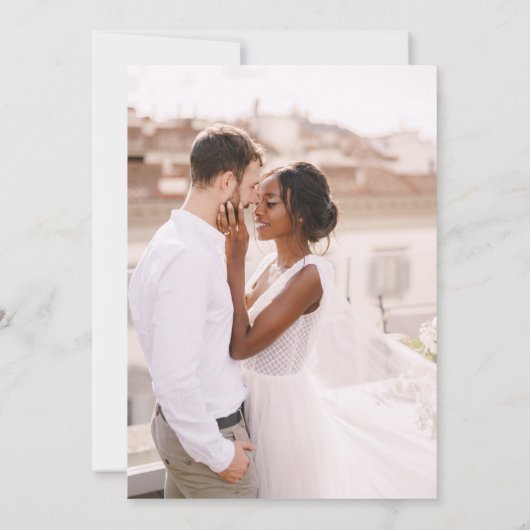 2枚の写真シンプルの写真を保存結婚する セーブザデート (裏面)