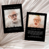 2枚の写真シンプルをモダン愛する思い出の葬儀 サンキューカード