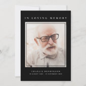 2枚の写真シンプルをモダン愛する思い出の葬儀 サンキューカード (正面)