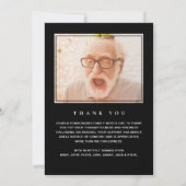 2枚の写真シンプルをモダン愛する思い出の葬儀 サンキューカード (裏面)
