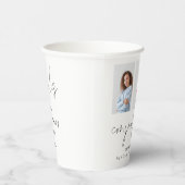 2枚の写真スクリプトおめでとうグラ感謝していド 紙コップ (右)