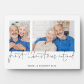 2枚の写真スクリプト名初めてのクリスマス 退職した フォトプラーク (正面)