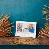 2枚の写真スクリプト名初めてのクリスマス 退職した フォトプラーク (側面)