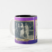 2枚の写真バラと蝶マグ ツートーンマグカップ (正面左)