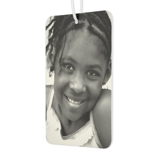 2枚の写真パーソナライズされたが自分のDYI自動車を作る カーエアーフレッシュナー (左)