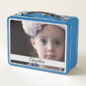 2枚の写真パーソナライズされたを作成 メタルランチボックス (裏面)