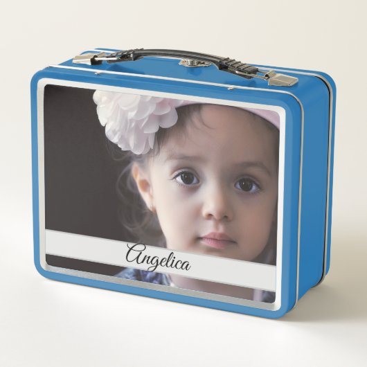 2枚の写真パーソナライズされたを作成 メタルランチボックス (裏面)