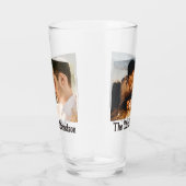 2枚の写真パーソナライズされた16oz Pint Glass タンブラーグラス (右)