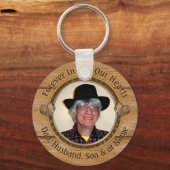 2枚の写真パーソナライズされた、メモリアルキーチェーン記念 キーホルダー (正面)