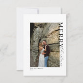 2枚の写真ミニマルクリスマスカード 出欠カード (正面)