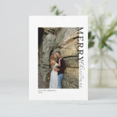 2枚の写真ミニマルクリスマスカード 出欠カード (スタンド正面)