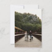 2枚の写真ミニマルクリスマスカード 出欠カード (裏面)