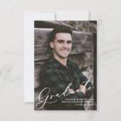 2枚の写真モダンの卒業発表の予算を設定 ノートカード (正面)