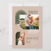 2枚の写真モダンを幾何学的にアーチ シーズンカード (正面)