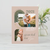 2枚の写真モダンを幾何学的にアーチ シーズンカード (スタンド正面)