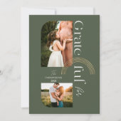 2枚の写真モダンを幾何学的にアーチ シーズンカード (正面)
