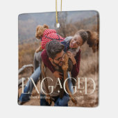 2枚の写真モダン婚約した編集可能カラー セラミックオーナメント (左)