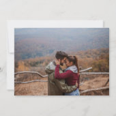 2枚の写真モダン婚約編集可能カラーオーバーレイ 案内状 (裏面)