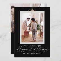 2枚の写真ユニークで最も幸せなクリスマス