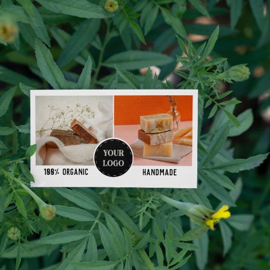 2枚の写真ラウンドロゴスモールクラフト 名刺