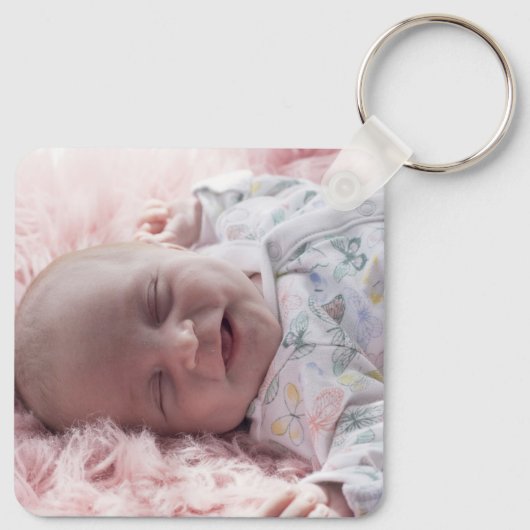 2枚の写真両面簡単かわいいプレゼントをアップロード キーホルダー (裏面)