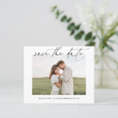 2枚の写真入りシンプルウェディングSave the Date (スタンド正面)
