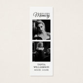 2枚の写真入り追悼サンクスブックマーク (正面)