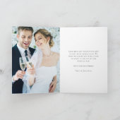 2枚の写真感謝してい結婚Love's Buted Thank You カード (内部)