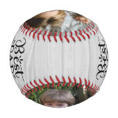 2枚の写真最高のパパハッピーパパの日 野球ボール (裏面)